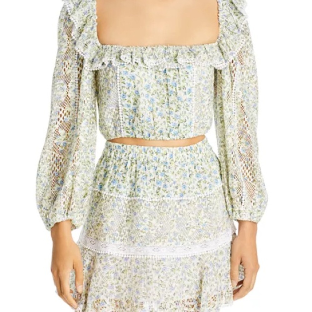 LoveShack Fancy/House of Harlow Floral Skirt Set